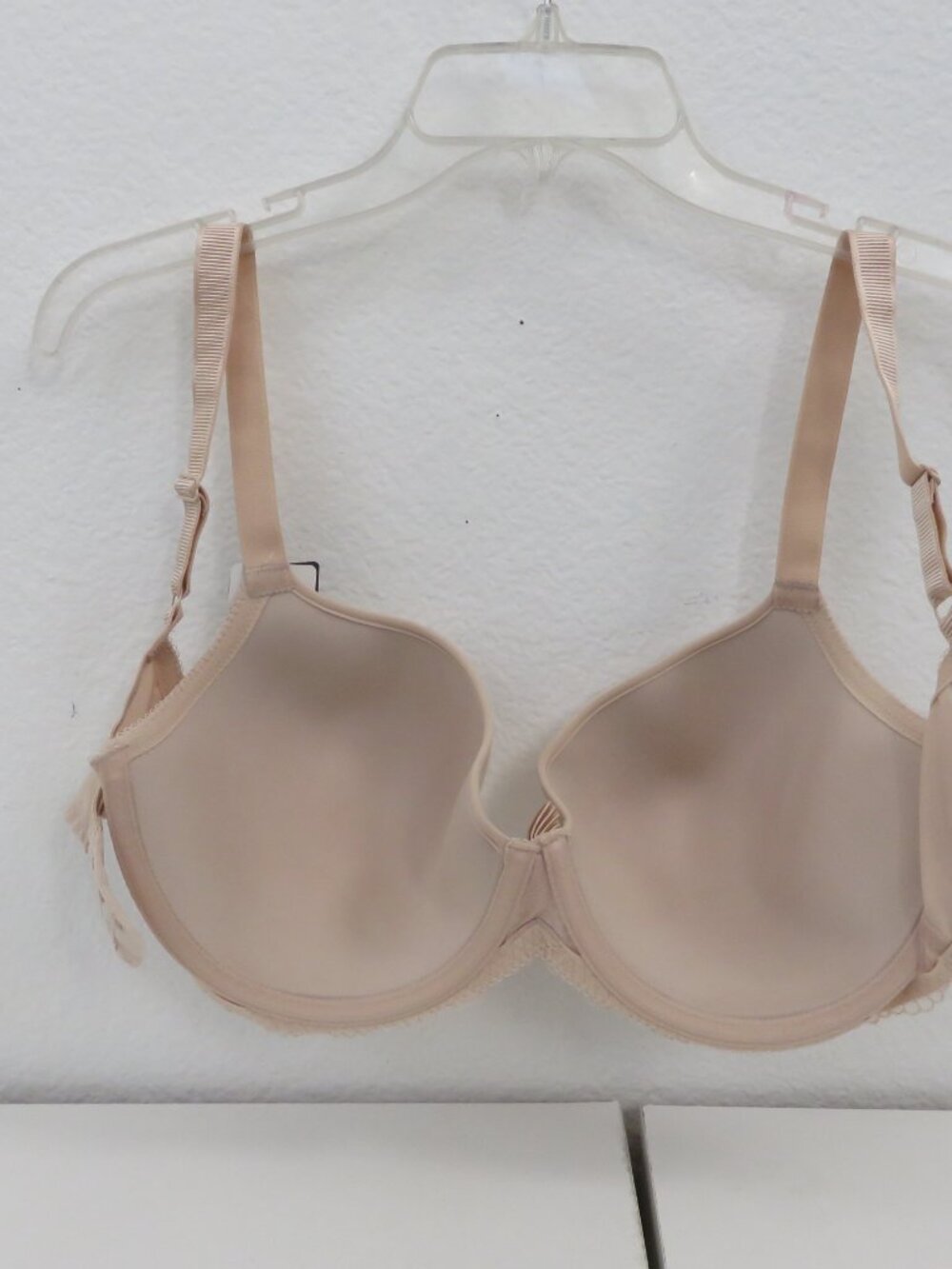 (#123) Wacoal 853117 Nude Underwire T-Shirt Bra Lace Trim Size 34G Beige - Picture 5 of 8